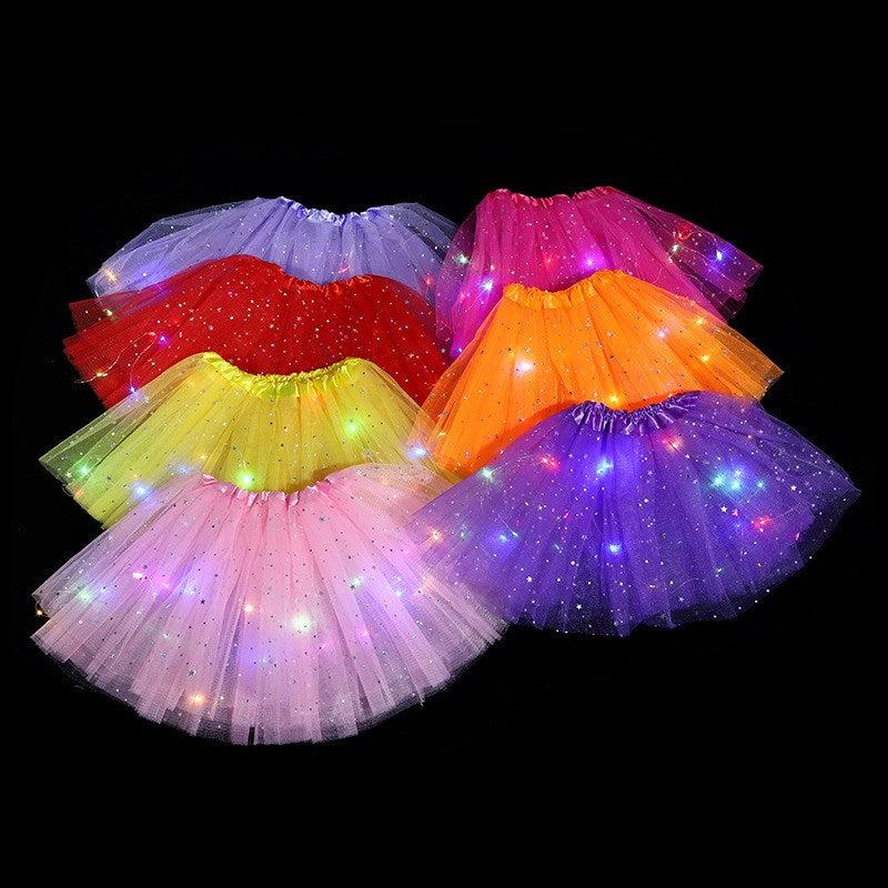 LED Light Princess Skirt Wedding Party Dancing Miniskirt