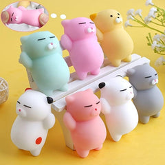 5pcs Squishy Cat Set Soft Kitties Stress Relief Toy Teens Kids Women