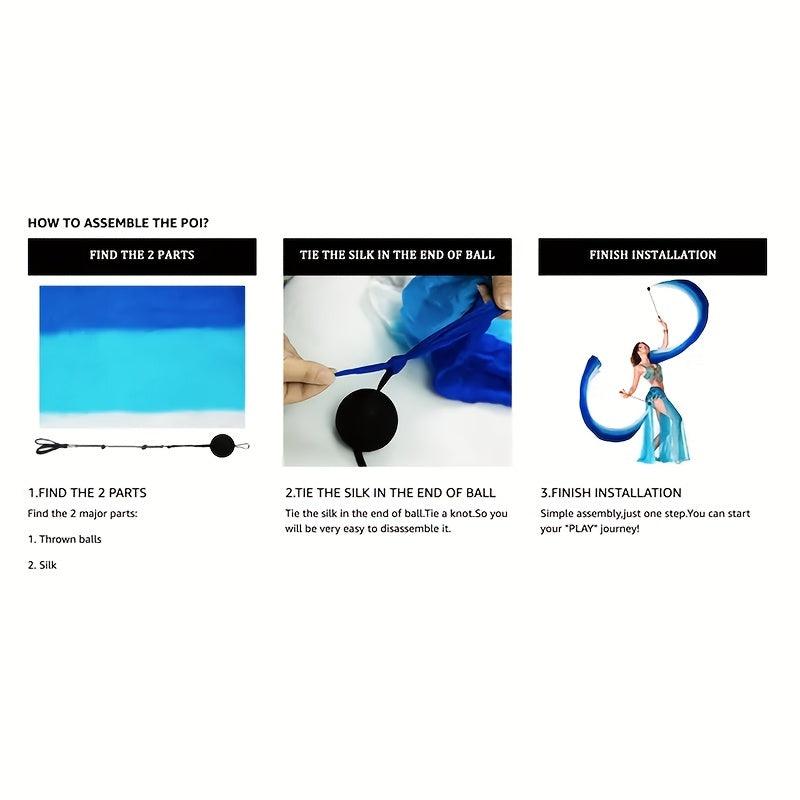 Dance Silk Veil Poi 78x31 Halloween Christmas Gift