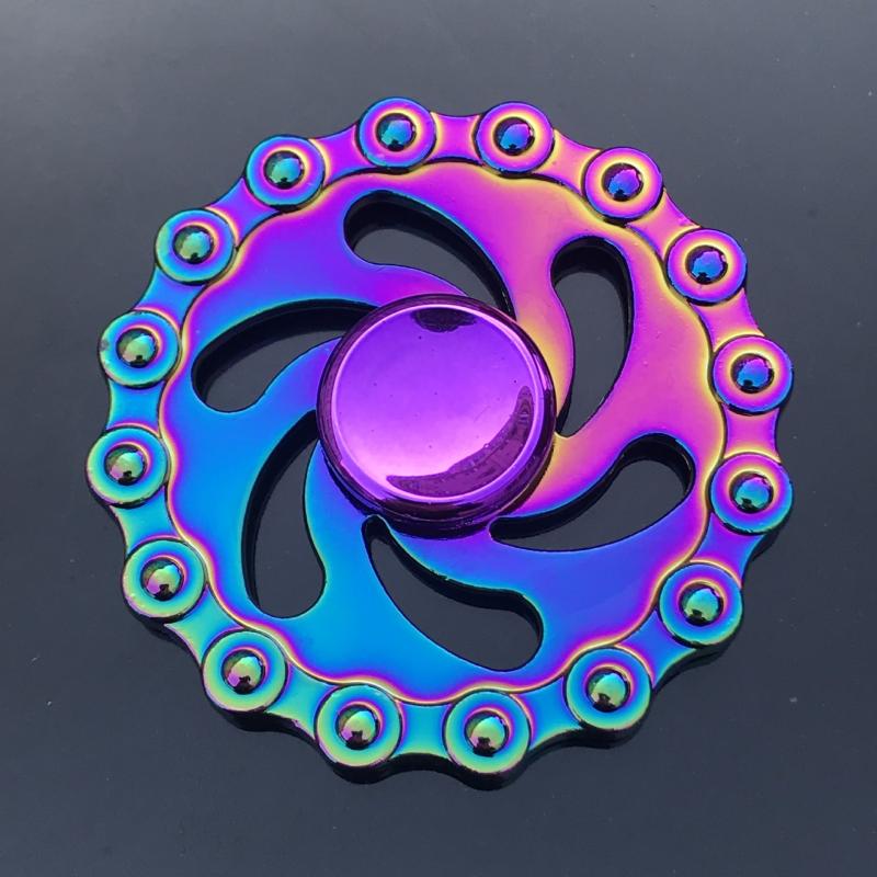 Rainbow Fidget Spinner Metal Finger Toy High Speed Manual Spinner