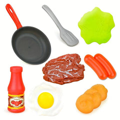 8pcs Kids Kitchen Pretend Play Toys Kitchen Pretend Toys Simulation Food