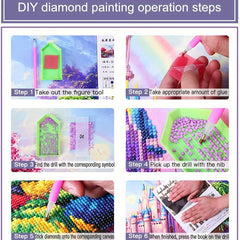 DIY Diamond Painting Art Craft Canvas Paint With Diamond Crystal