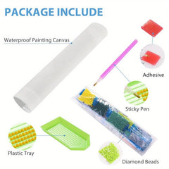 DIY Diamond Painting Art Craft Canvas Paint With Diamond Crystal