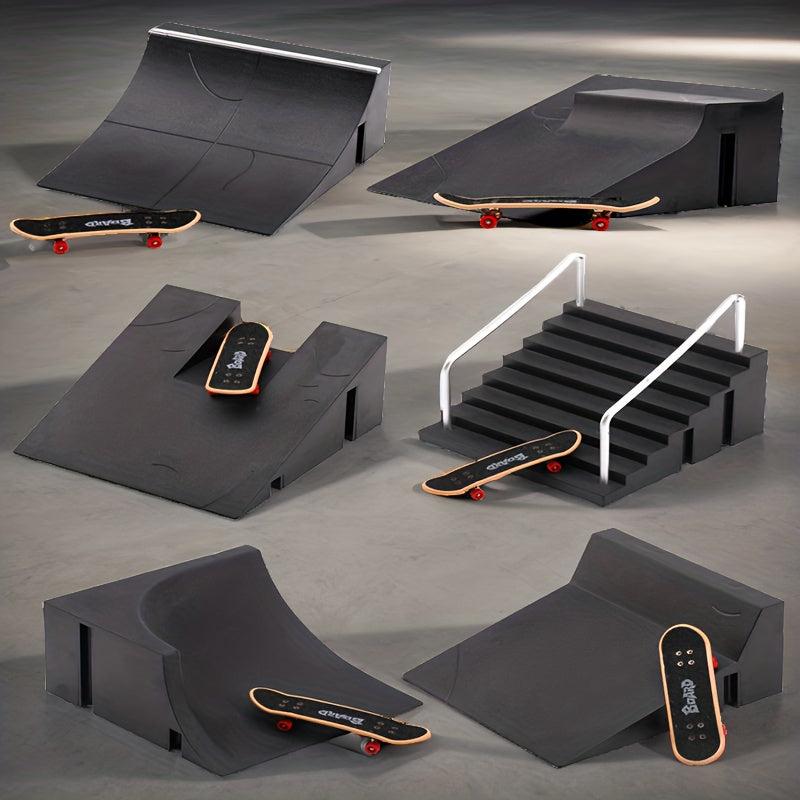 Christmas Gift Mini Finger Skateboard Set Creative Fingertip Sports Novelty
