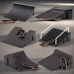 Christmas Gift Mini Finger Skateboard Set Creative Fingertip Sports Novelty