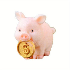 3 pcs Lucky Pig Figurine Statue DIY Table Ornament Car Dashboard Dolls