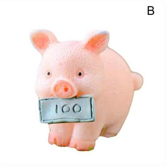 3 pcs Lucky Pig Figurine Statue DIY Table Ornament Car Dashboard Dolls
