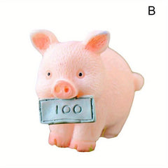 3 pcs Lucky Pig Figurine Statue DIY Table Ornament Car Dashboard Dolls