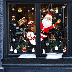 94pcs Christmas Snowflake Window Clings Stickers Xmas Decals Decorations Holiday