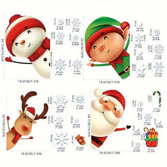 94pcs Christmas Snowflake Window Clings Stickers Xmas Decals Decorations Holiday