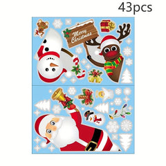 94pcs Christmas Snowflake Window Clings Stickers Xmas Decals Decorations Holiday