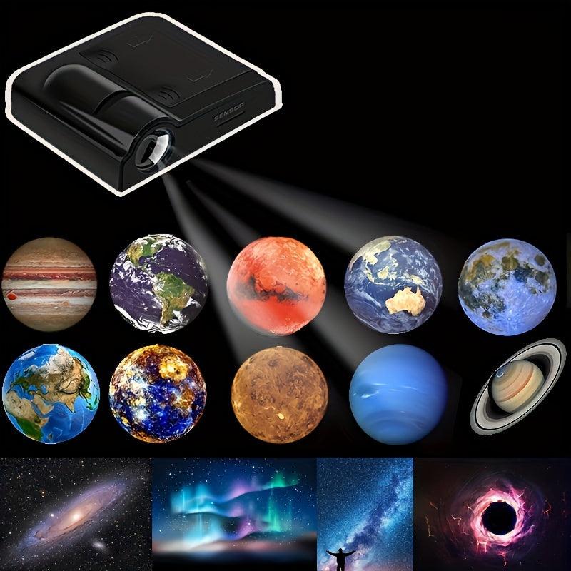 Moon Earth Background Happy Birthday Projector Small Red Book