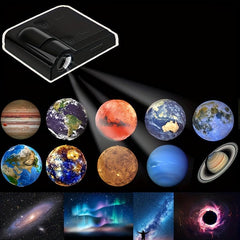 Moon Earth Background Happy Birthday Projector Small Red Book