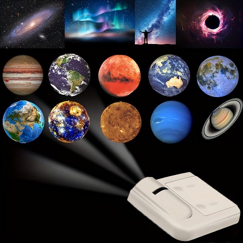 Moon Earth Background Happy Birthday Projector Small Red Book