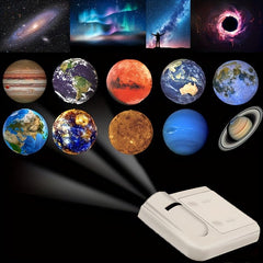 Moon Earth Background Happy Birthday Projector Small Red Book