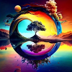 Landscape Tree Art Diamond Painting Home Decoration
