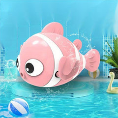 Swimming Fish Bath Toy for Kids, Wind Up Floating Bathtub Water Toys