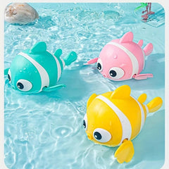 Swimming Fish Bath Toy for Kids, Wind Up Floating Bathtub Water Toys
