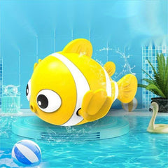 Swimming Fish Bath Toy for Kids, Wind Up Floating Bathtub Water Toys