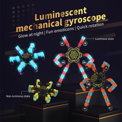 Luminous Mechanical Gyroscope Toy DIY Deformable