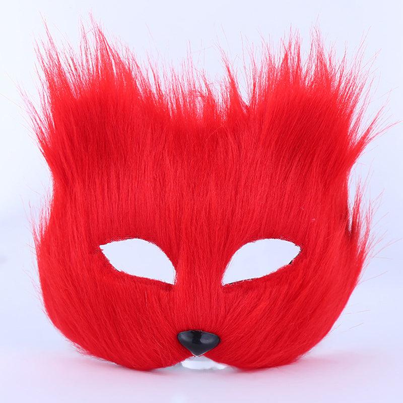 Furry Fox Masks Half Face Eye Mask Cosplay Props