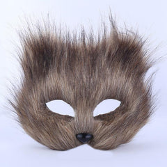Furry Fox Masks Half Face Eye Mask Cosplay Props