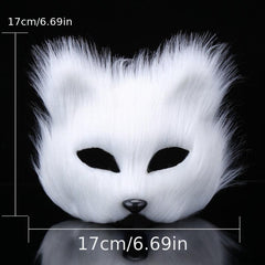 Furry Fox Masks Half Face Eye Mask Cosplay Props