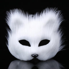 Furry Fox Masks Half Face Eye Mask Cosplay Props