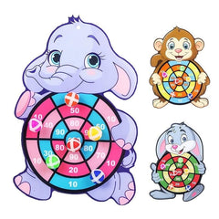 Kids Sticky Ball Dart Plate Cartoon Fun Dart Plate Fleece