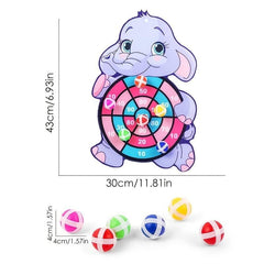 Kids Sticky Ball Dart Plate Cartoon Fun Dart Plate Fleece