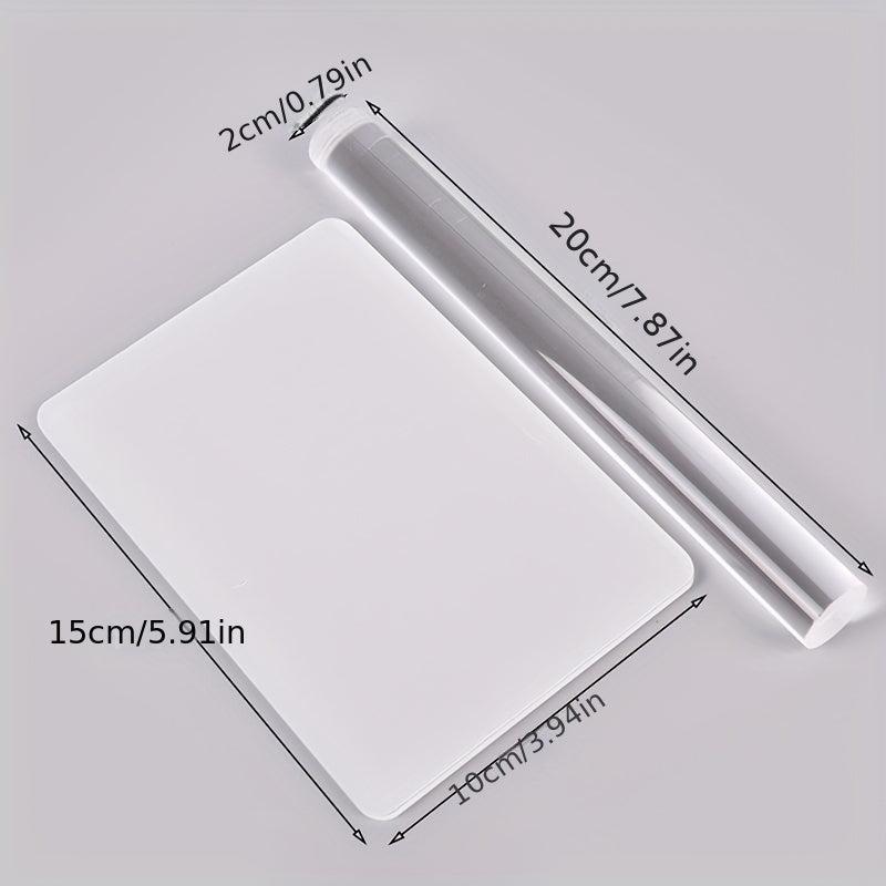 Solid Clay Rolling Pin Acrylic Clay Roller DIY Modelling Clay Tools
