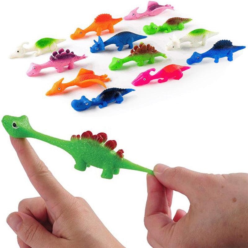 5pcs Dinosaur Fidget Toys Finger Catapult Stress Relief Toy