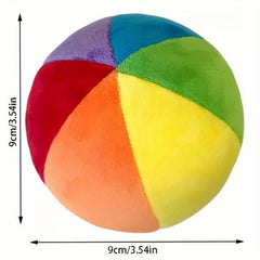 Montessori Plush Rainbow Balls Rattle Toy