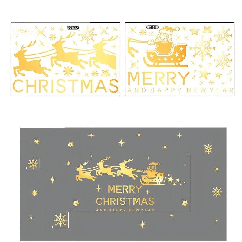 Christmas Snow Stickers for Glass Window Decorations