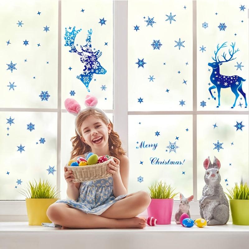Christmas Snow Stickers for Glass Window Decorations