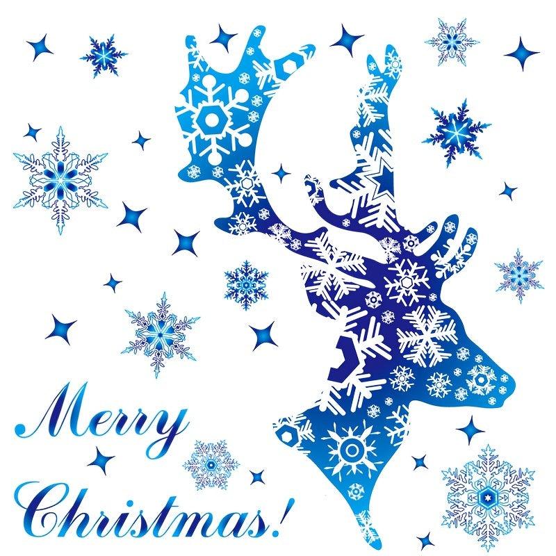 Christmas Snow Stickers for Glass Window Decorations