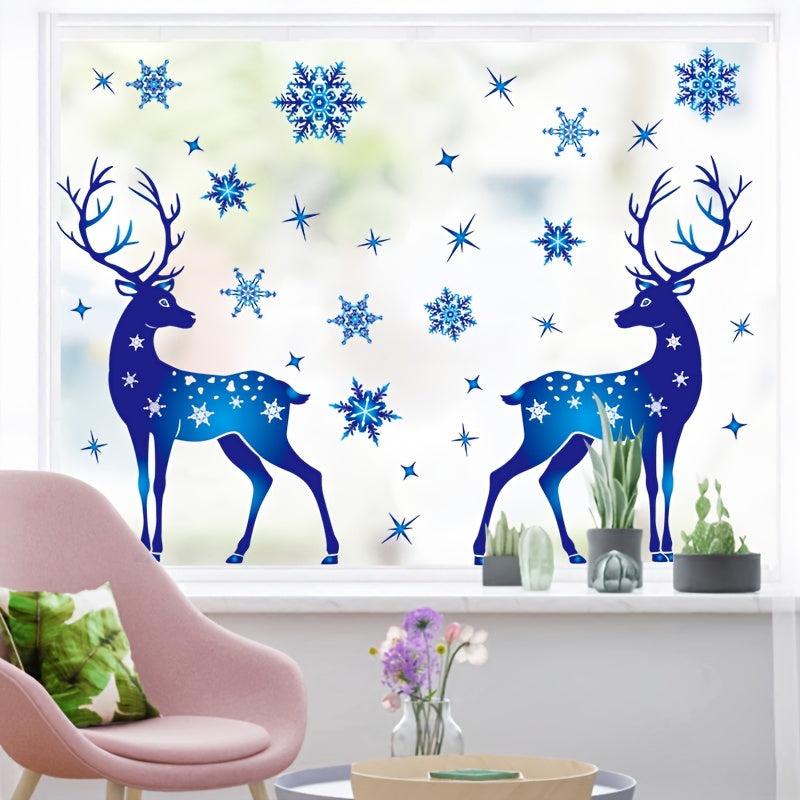 Christmas Snow Stickers for Glass Window Decorations