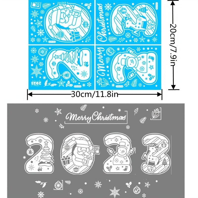 Christmas Snow Stickers for Glass Window Decorations