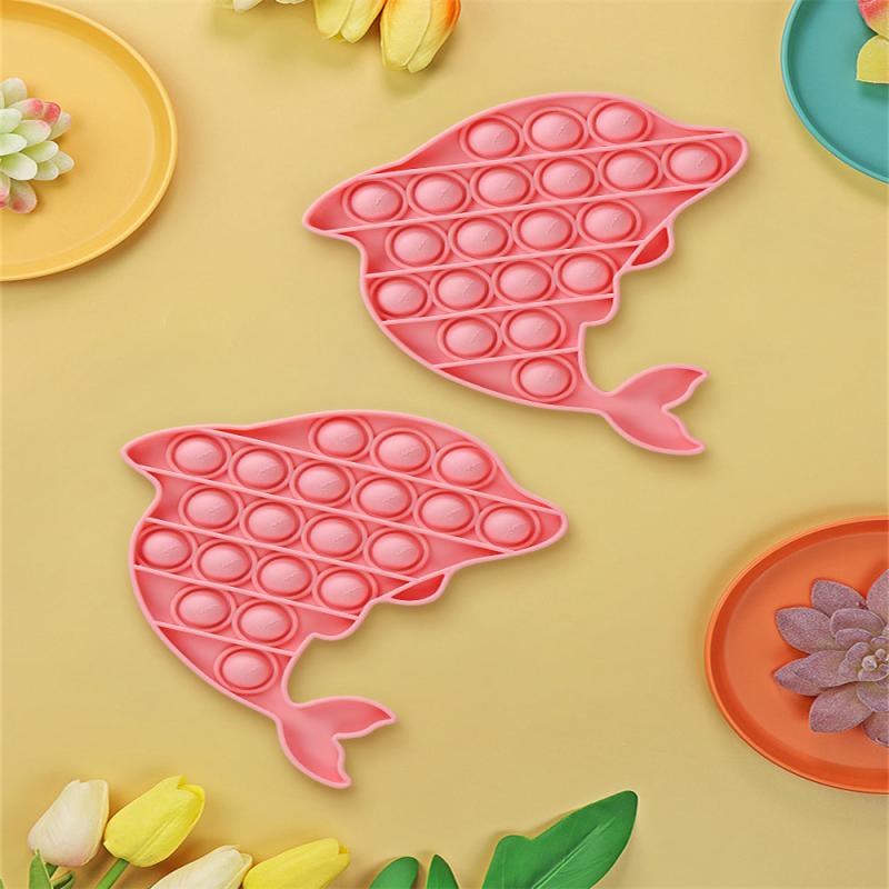 Silicone Pop Push Bubble Toy Fun Fidget Toy Bubble Popper Stress Reliever
