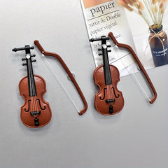 Mini Violin Model Toy Scene Shooting Doll House Accessories