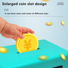 Mini Cartoon ATM Safe Piggy Bank Code Bank Home Decoration Cash Bill Box