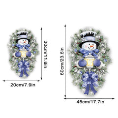 Christmas Decoration Stickers Snowman Wreath Xmas Year Door Wall Party Decor