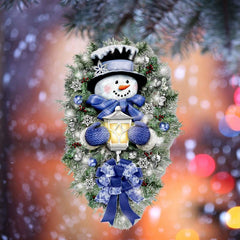 Christmas Decoration Stickers Snowman Wreath Xmas Year Door Wall Party Decor