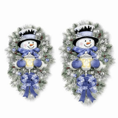 Christmas Decoration Stickers Snowman Wreath Xmas Year Door Wall Party Decor