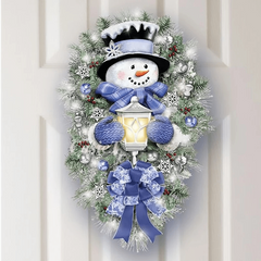 Christmas Decoration Stickers Snowman Wreath Xmas Year Door Wall Party Decor