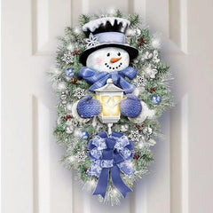 Christmas Decoration Stickers Snowman Wreath Xmas Year Door Wall Party Decor