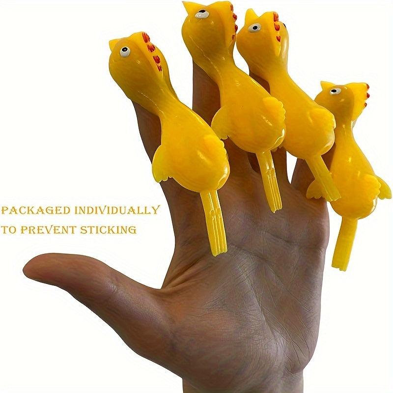 Rubber Chicken Slingshot Flying Chicken Stretchy Finger Slingshot Chicken Toys