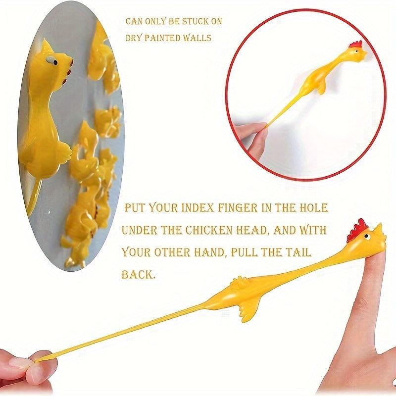 Rubber Chicken Slingshot Flying Chicken Stretchy Finger Slingshot Chicken Toys