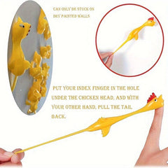 Rubber Chicken Slingshot Flying Chicken Stretchy Finger Slingshot Chicken Toys