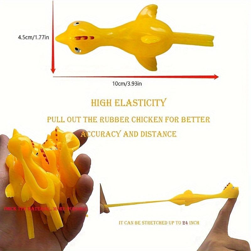 Rubber Chicken Slingshot Flying Chicken Stretchy Finger Slingshot Chicken Toys